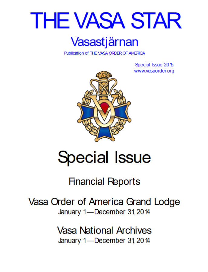 Vasa Star Online 2015 Financial Report