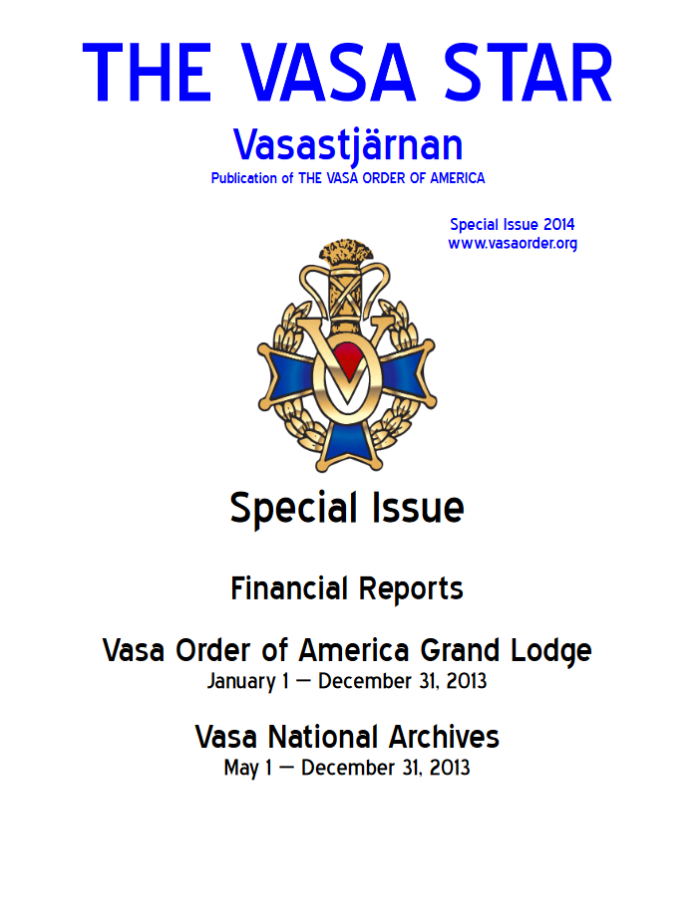Vasa Star Online 2014 Financial Report